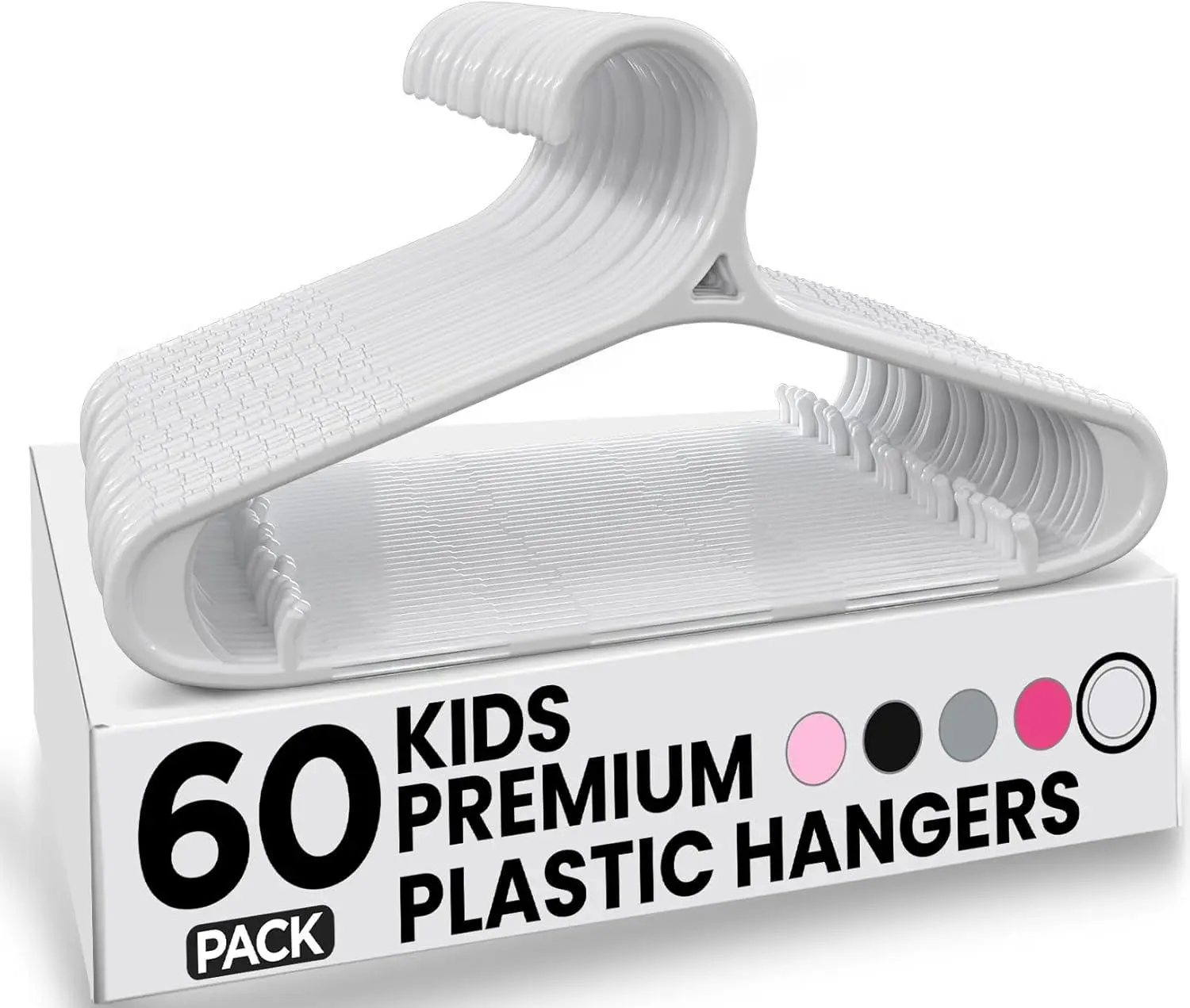 Utopia Home Kids Hangers – 11 Inch Plastic Baby Hangers for Closet, Children’s Clothes Hanger & Infant Closet Hangers with Non-Slip Shoulder Grooves, Strap Hooks & Pants Bar