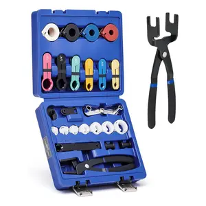 Orion Motor Tech 26pc Fuel Line Disconnect Tool Set, Master Quick Disconnect Tool Kit with Fuel and AC Disconnect Pliers, Fuel Line Removal Tool Set for AC Fuel & Transmission Systems, Black Automotive Repair Tools Automotive Vehicle Tool, fathersdaygift