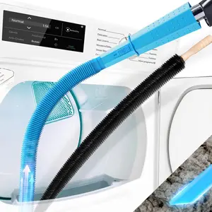 2 Pieces Dryer Vent Cleaner Kit Compatible with All Vacuum Cleaner Dryer Lint Brush and Vacuum Hose Attachment with Stretch Universal Connector Quick Lint Remover