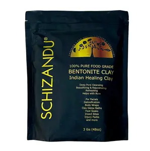 Bentonite Clay, Food Grade, Organic / Non-Irradiated, 3 lbs  Calcium Powder Skincare Cleansing