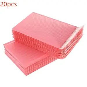 20pcs Foam Envelope Bags Self-Sealing Poly Bubble Mailers with Bubble Padding, Transport Packaging, Postal Bags, Sizes 13x15cm & 15x20cm, Bulk Pack