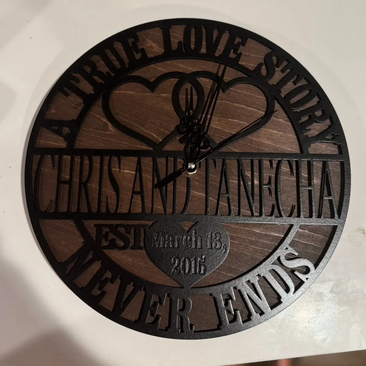 Custom Couples Name Clock - Personalized Gift for Couples