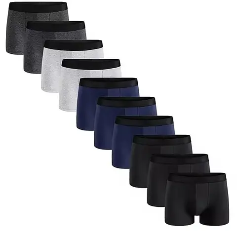 Men's Contrast Tape Boxer Briefs, Underwear for Daily Wear, All Seasons Underwear, Boxer Shorts, Soft Breathable Underwear, Casual Underwear, Breathable Stretch Underwear