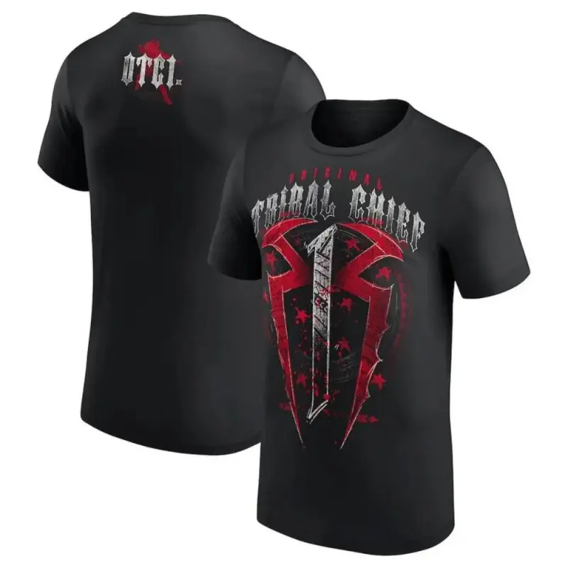 💪[%100cotton][Graphic Tee]Roman Reigns OTC1 Tribal Chief T Shirt Unisex Wrestling Graphic Tee Gym Workout Shirt Fitted Menswear Top WWE Fan Shirt Streetwear Casual Outfit Gift for Boyfriend Husband Summer Fitness Tee Athletic Performance Top
