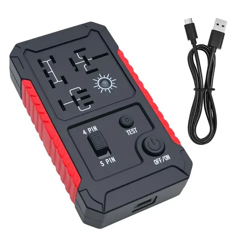 12V Relay Tester with LED Lighting Portable Automotive Diagnostic Tool for 4-Pin & 5-Pin Relays Battery Powered Fast Reliable,back to school,back to school haul