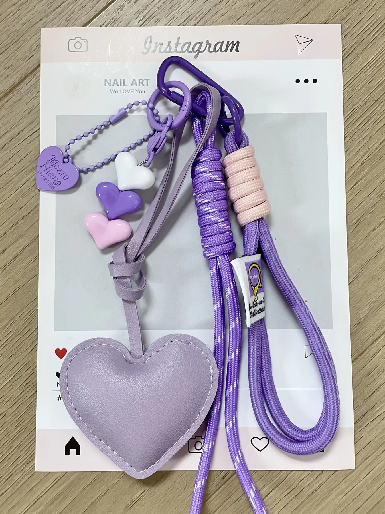 Hand-Woven Heart Bag Charm Multi-Element Color-Block Dangle Design Strung Multi-Colored Heart Pendants Korean Style For Bags, Keys, And Cars Bag Charm Keychain Friend, Couple, Bag Accessories Charms
