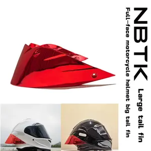 Nbtk Full-Face Motorcycle Helmet Special Visor, Cool Large Tail Wing Design, Single Piece Protective Gear, Stylish Riding Accessory