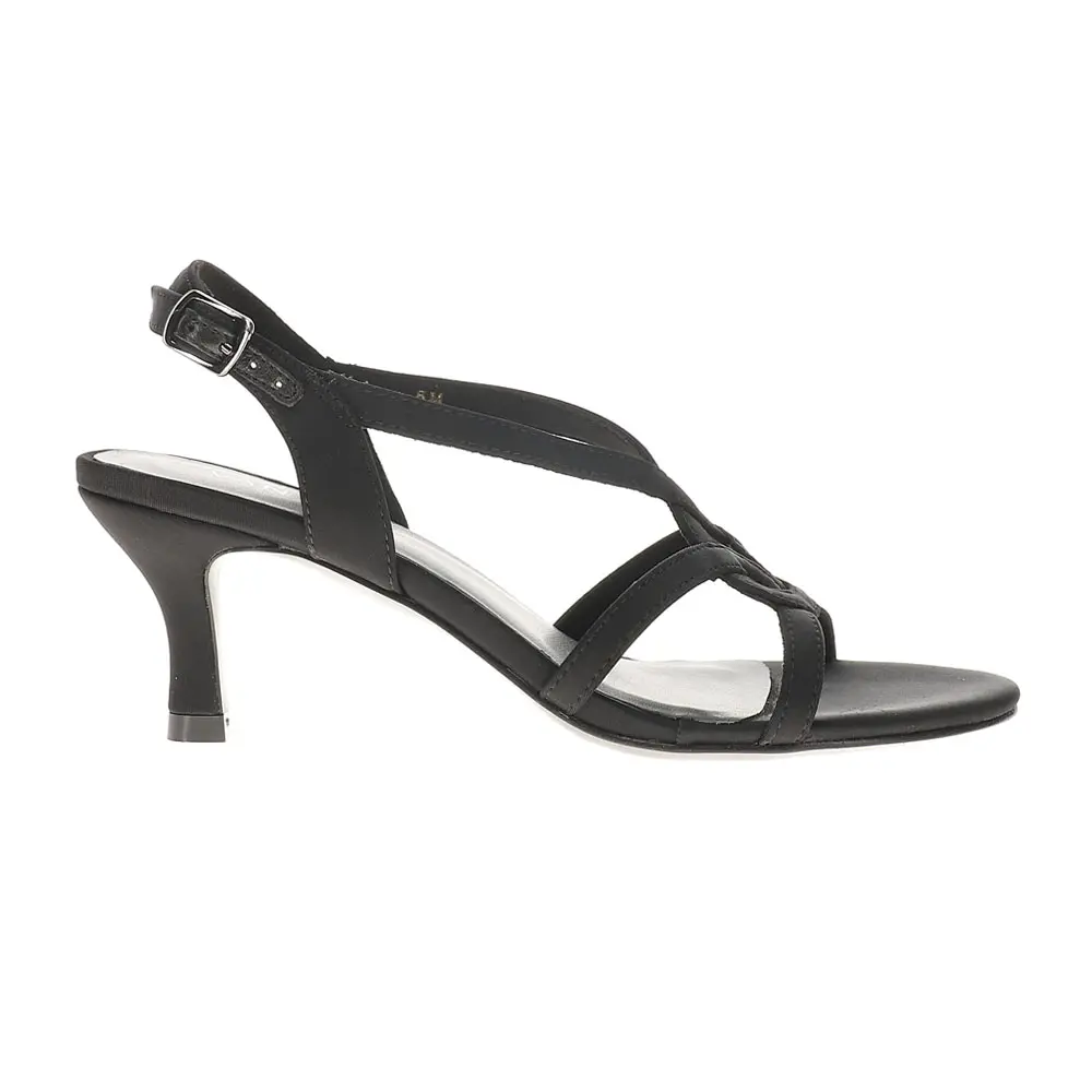 VANELi Womens Monde Slingback Dress Sandals Mid Heel 2-3" - Black