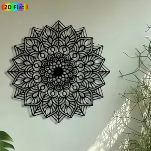 1pc Mandala Flower Metal Wall Art, Intricate Mandala Statue Mural, Artistic Metalwork, Intricate Craftsmanship, Perfect for Diwali, Housewarming Decor, Perfect for Living Room Bedroom Yoga Studio Decor, Ideal Gift for Boho Decor Enthusiasts.