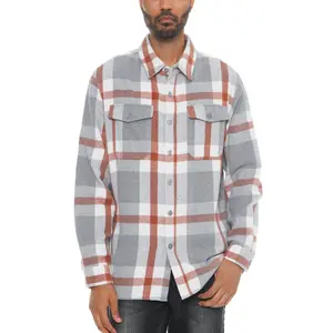 Mens Checkered Soft Flannel Shacket