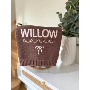 Personalized Embroidered Blanket-Custom Gift Personalized Embroidered Blanket-Custom Gift