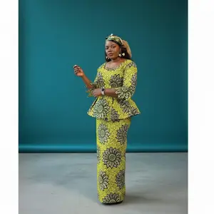 Two pieces African print blouse/Skirt set