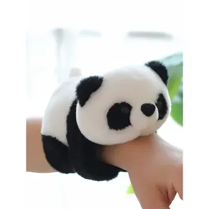 Cute Little Panda Snap Ring Plush Toy Doll Wristband Stuffed Toy Children's Decorative Bracelet Doll Gift for Girls