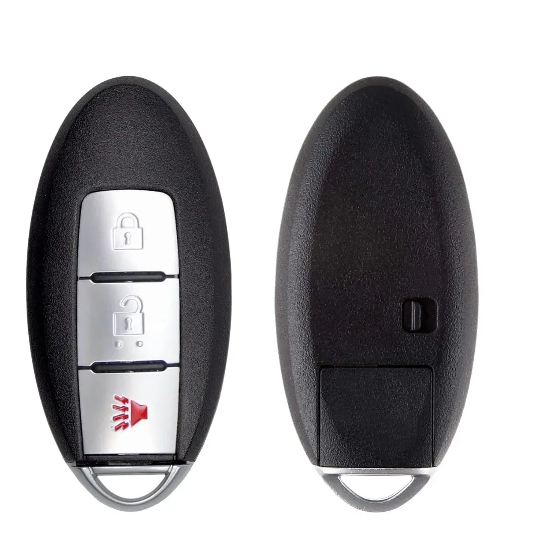 10-Pack 6-Button Smart Remote Key Case Shell For Nissan Quest Mini Van – Black, Smooth Finish