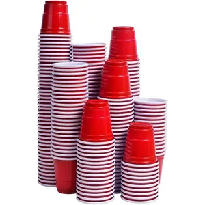Disposable Mini Red Shot Glasses - 2.5 Ounce - 200 Count - Mini Party Cups, Jager Bomb, Jello Shots, Sample Cups.