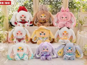 B16-BabyThree Colorful World 800% Blind Boxes Soft Plush Collectibles(Hidden Style Probability 12:1)
