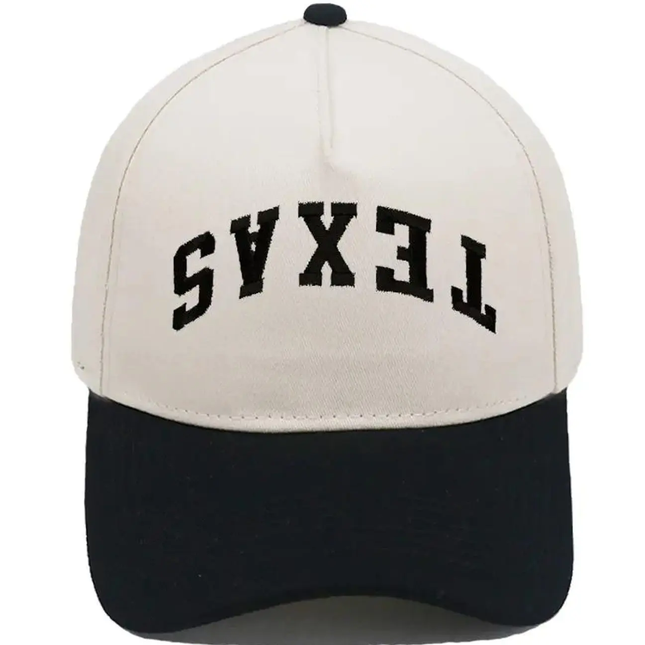 Retro "TEXAS" State Pride Embroidered Baseball Cap - Vintage Two-Tone Dad Hat, Southern Aesthetic Snapback Sun Hat for Texas Lovers & Rodeo Fans