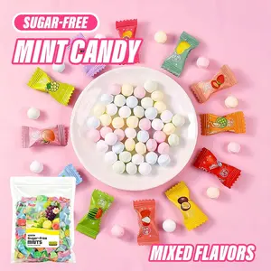 Sugar-Free Mints, 10.58oz/bag, Peppermint, Mixed flavors, Long-Lasting Freshness, Fresh Breath,  Sugar-Free, Gluten-Free, Office Snacks, On-the-Go Treats, snacks, Halloween party favors