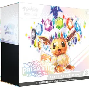 Pokemon Scarlet & Violet Prismatic Evolutions Elite Trainer Box - 9-Packs Inside with Unique Design and Collectible Elements
