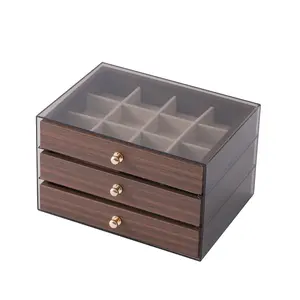 Jewelry box with multi-layer and multi-compartment design, anti-tangle storage box, Dustproof organizer boxes, suitable for all kinds of accessories. It features dust and drop resistance, and an exquisite display