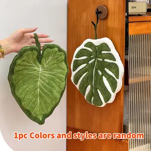 Creative Leaf Kitchen Bathroom Hand Towel, Decorative Towels, Hanging Design Absorbent Material, Ideal for Bathrooms, Restaurants, Kitchens, Mother's Day Gift