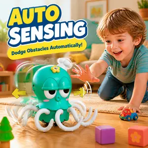 Musical Dancing Octopus Toy with Lights, Interactive Electronic Pet with Glowing Eyes & Sounds for Toddlers Kids