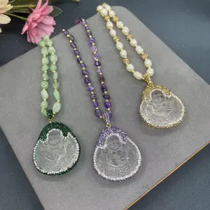 Crystal Pendant High-End Matching Natural Stone Necklace Fashion Jewelry for Peace and Protection with Elegant Design Pendantjewelry