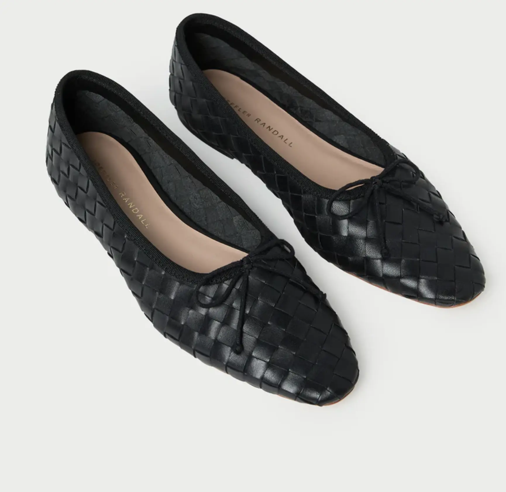 Landry Black Woven Leather Ballet Flat 'Loeffler Randall'
