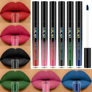 6pcs Matte rich color lip gloss set, good convert, trendy, High pigmented, a suitable gift for girls pop women party music festivl makeup