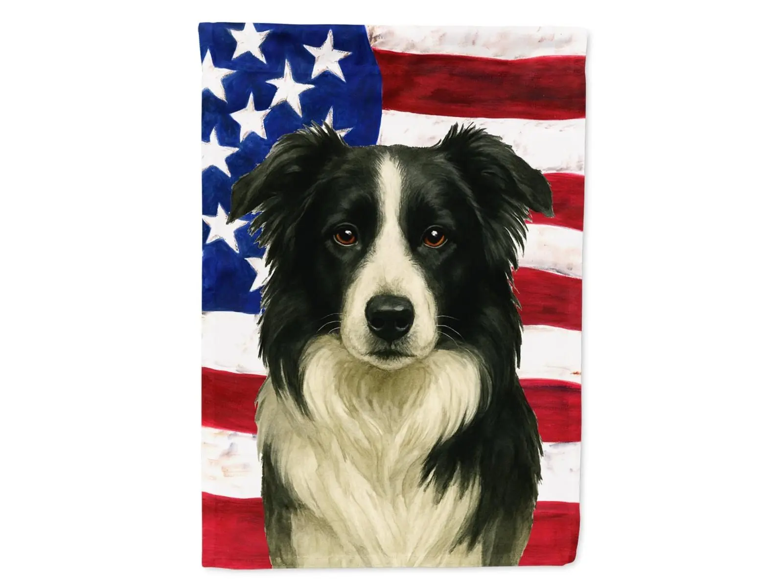 Carolines Treasures WDK6153GF 15.5 x 11.25 in. Border Collie American Flag Garden Flag