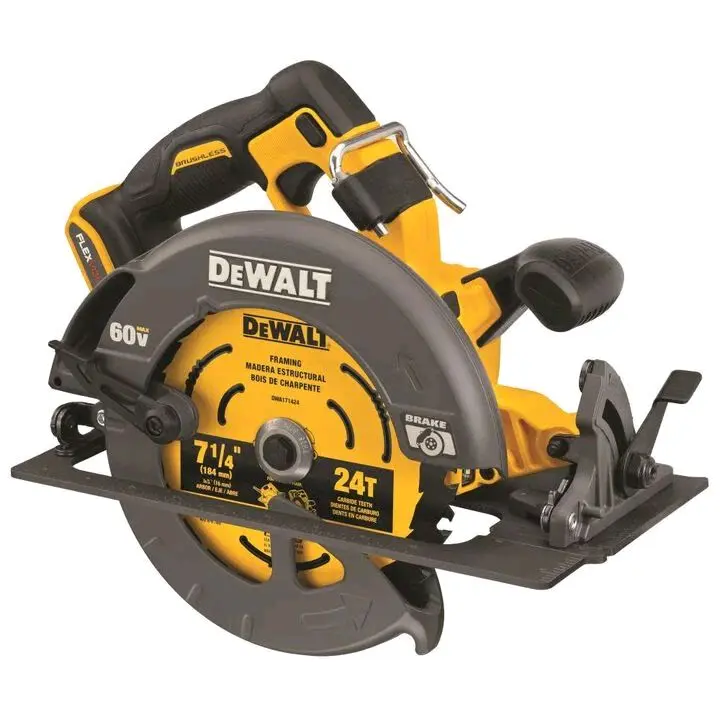 DEWALT FLEXVOLT 60V MAX Cordless Brushless 7-1/4 in. Circular Saw with Brake, Heavy-Duty Tool-Only