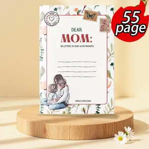 Write to Mom Diary Journal, 50 Pages Memory & Gratitude Themes, Mother's Day Birthday Special Moments Gift, Precious Memorial Present