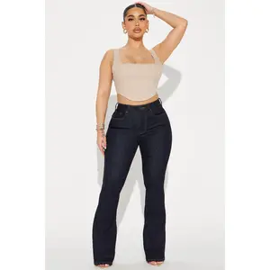 Milana Sculpting Stretch Flare Jeans - Dark Wash