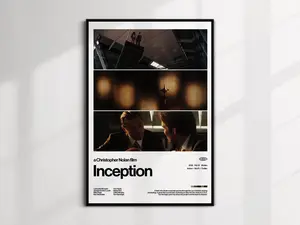 Inception Movie Poster | Modern Wall Art, Christopher Nolan Sci-Fi Film,  Custom Retro Sci-Fi Wall Art, High-Quality Wall Decor, Sci-Fi Movie Print -Poster Unframed