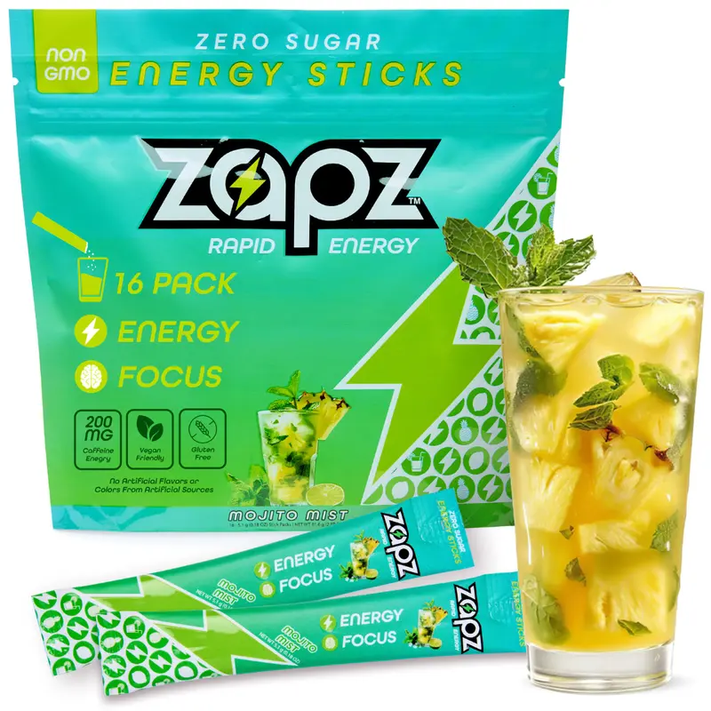 ZAPZ Caffeine Pouches, Hot Tropic, 5 Cans x 20 Count, Energy