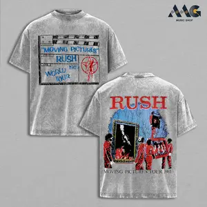 Rush Band T-Shirt, Moving Pictures Tour 1981 Graphic Tee Unisex Heavyweight, Starman Clapperboard Shirt, Classic Rock Merch, Premium Acid Washed T-Shirt, Heavyweight Cotton Unisex Shirt, Gift for Men Women Retro Gift Shirt, Top Men's and Women's Clothing