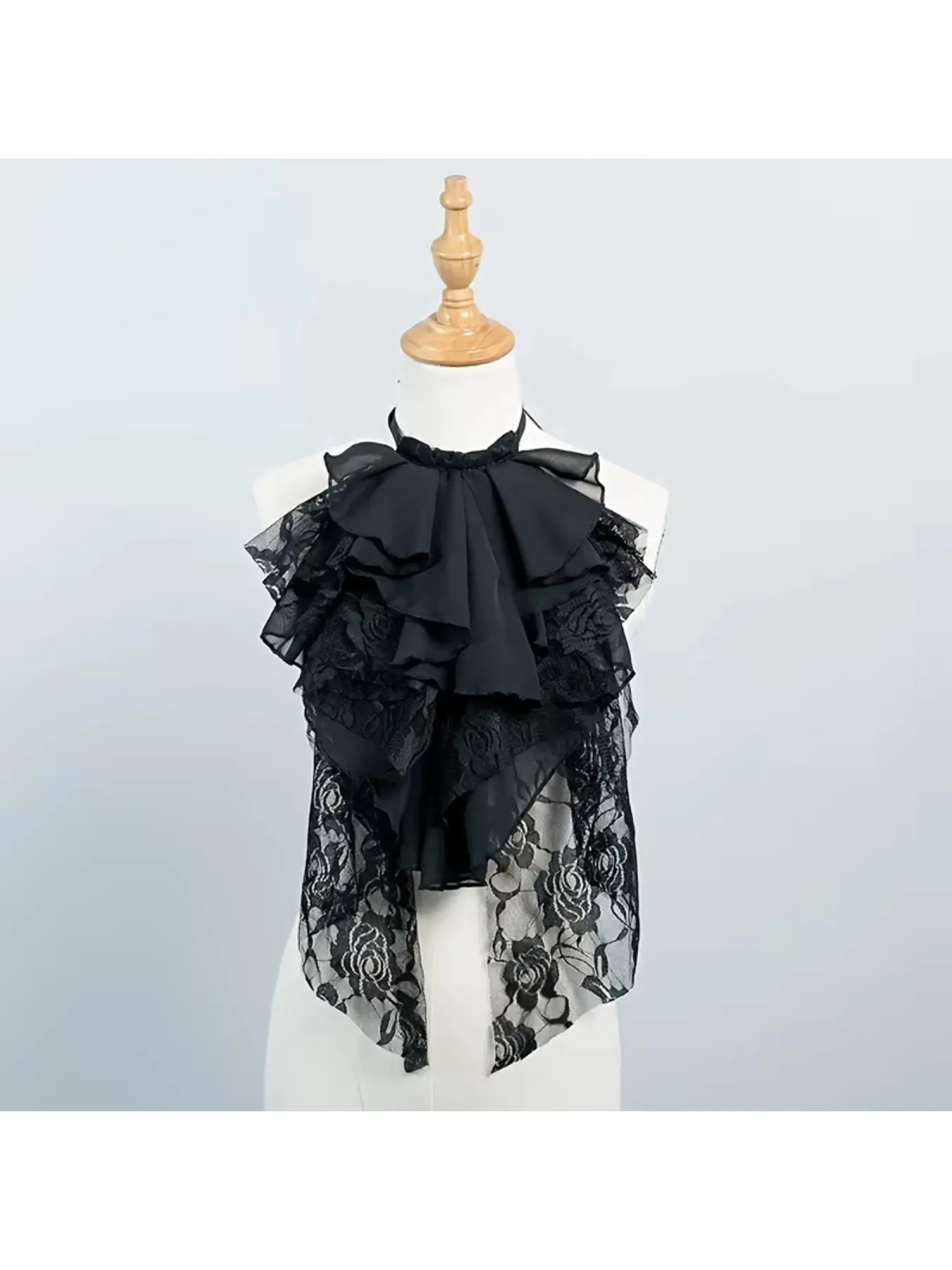 New chiffon drool bib detachable collar Halloween cos accessory vintage adjustable ruff collar