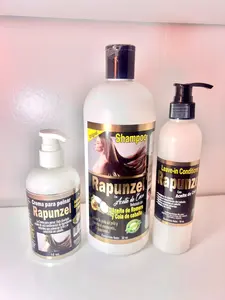 ORGANIC RAPUNZEL SET WITH COCONUT OIL, ENHANCED WITH ROSEMARY OIL AND HORSETAIL EXTRACT TO PROMOTE GROWTH, FREE OF MINOXIDIL