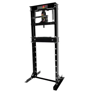 Garvee Hydraulic Press, 12 Ton H-Frame Garage Floor Adjustable Shop Press With Stamping Plates To Bend, Straighten, Or Press Parts, Install Bearings & U-Joints