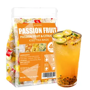Passion Fruit Iced Tea 40Bags 7.05Oz Green Citrus Fruit Tea with Sugar For Summer Gift Afternoon Beverage Drink