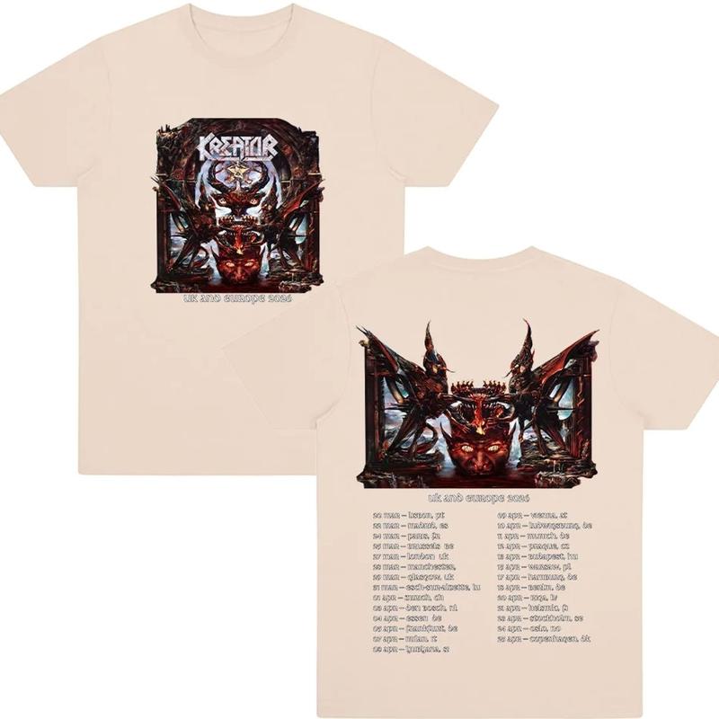Krushers of The World 2026 Tour T Shirts Kreator Thrash Metal Band T ...