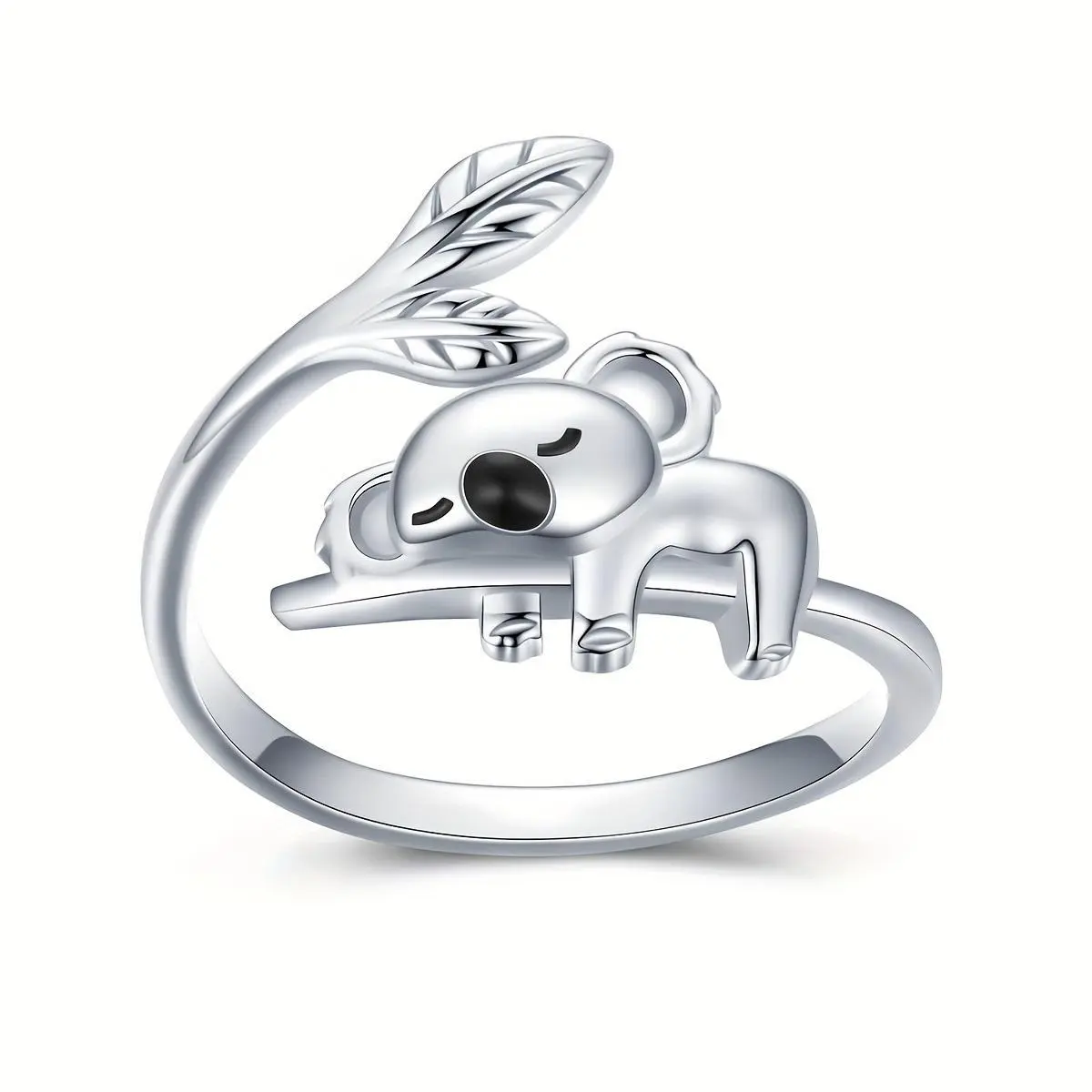 Cute Koala Leaf Cartoon Ring, New Fashionable Costume Jewelry Accessory, Cartoon Rings