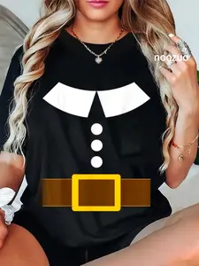 100% Cotton Thanksgiving Pilgrim Costume T-Shirt Turkey Day Shirt T-Shirt