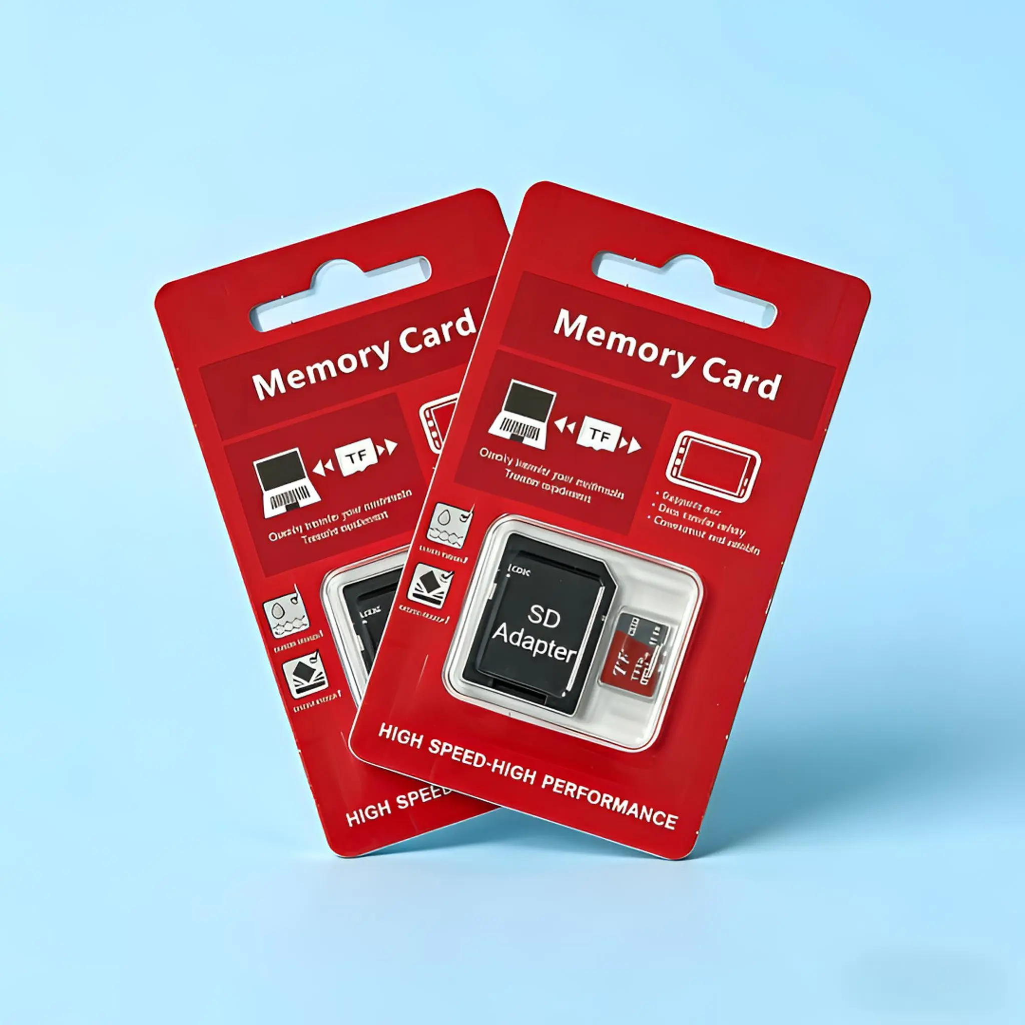 Pack of 2 1TB Micro SD TF Memory Card With SD Card Adapter, Storage Card For Phone Camera Dash Cam Game Console Tablet