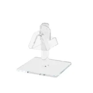 Eyewear Holder Countertop Display Stand Holds 1 Pair of Sunglasses or Eyeglasses Clear Acrylic with Square Base for Retail Pharmacies Optical and Department Stores Organiser Racks