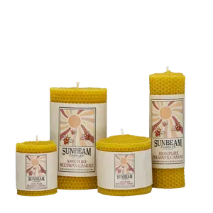 Beeswax Honeycomb Pillars