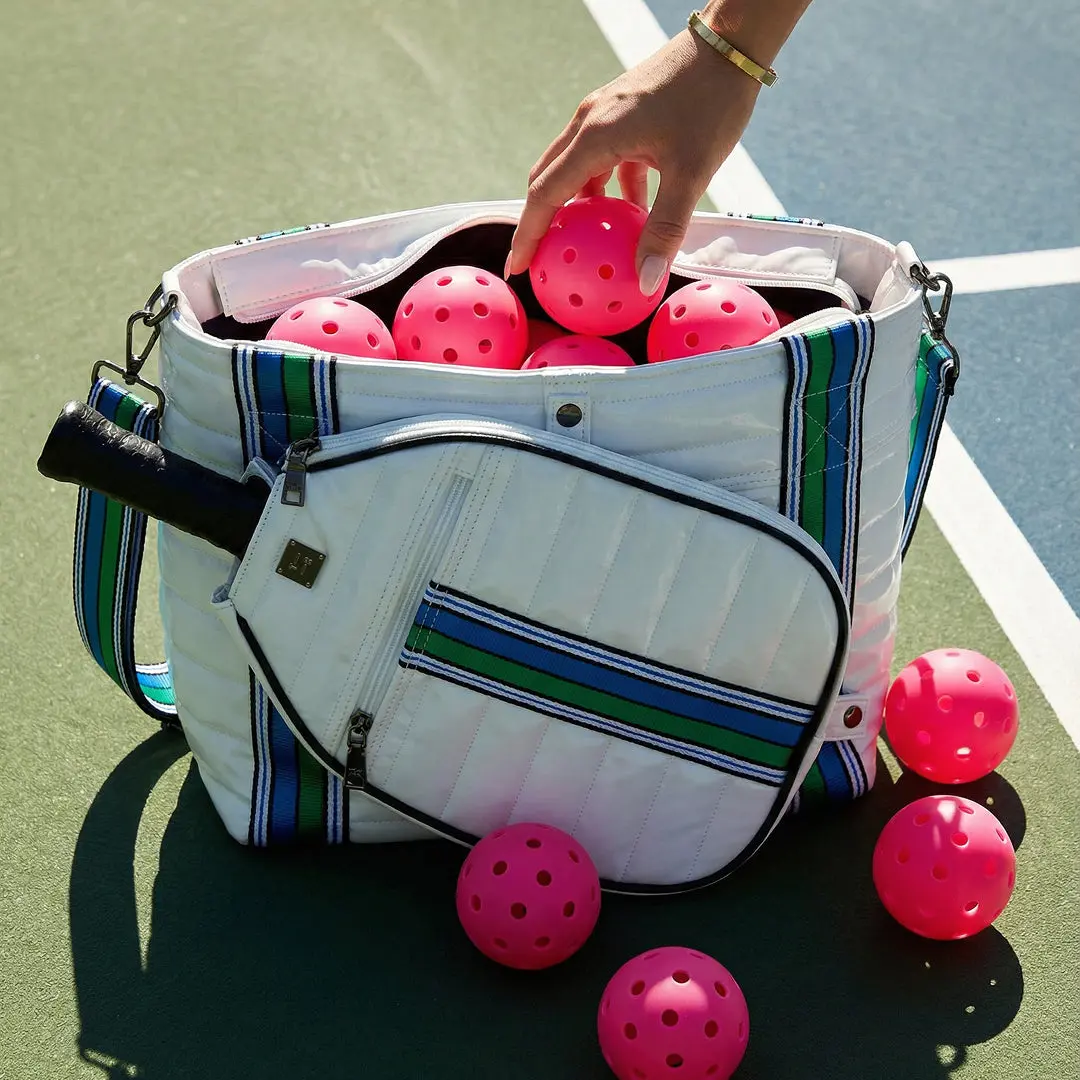 Ace of the Court Pickleball Bag White Patent
