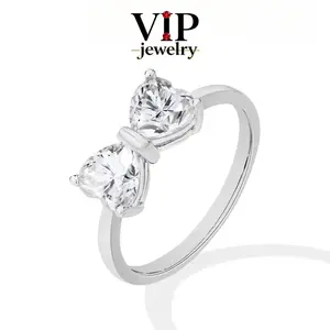 VIP-jewelry Classic D VVS1 Color Heart Cut 1.6CT Synthetic Moissanite Ring for Women Adult Rings Engagement Wedding Jewelry Gift