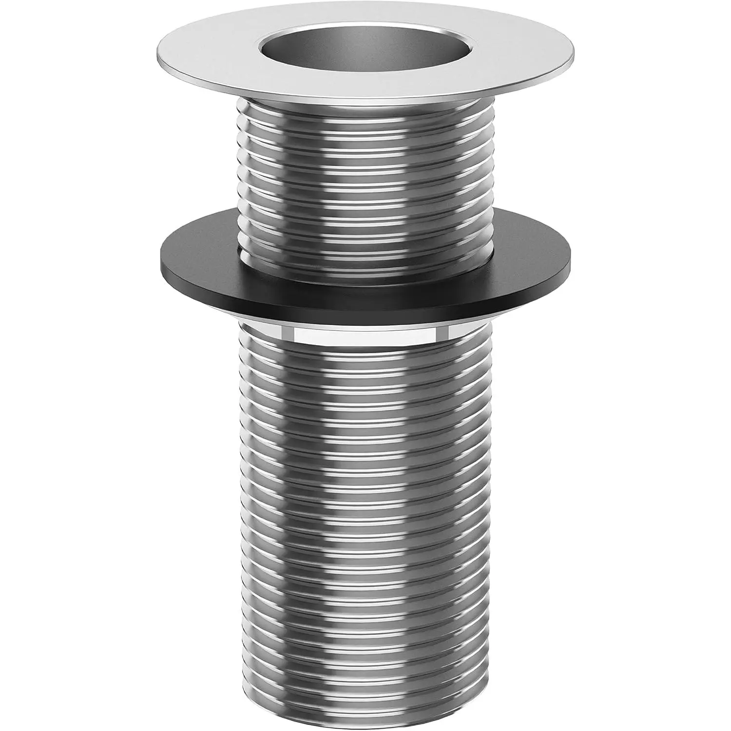 Stainless Steel Bar Sink Drain 1 Nominal Pipe Size 1" NPS Thread for /8" Sink Opening (3-1/4" Length Stainless Steel)