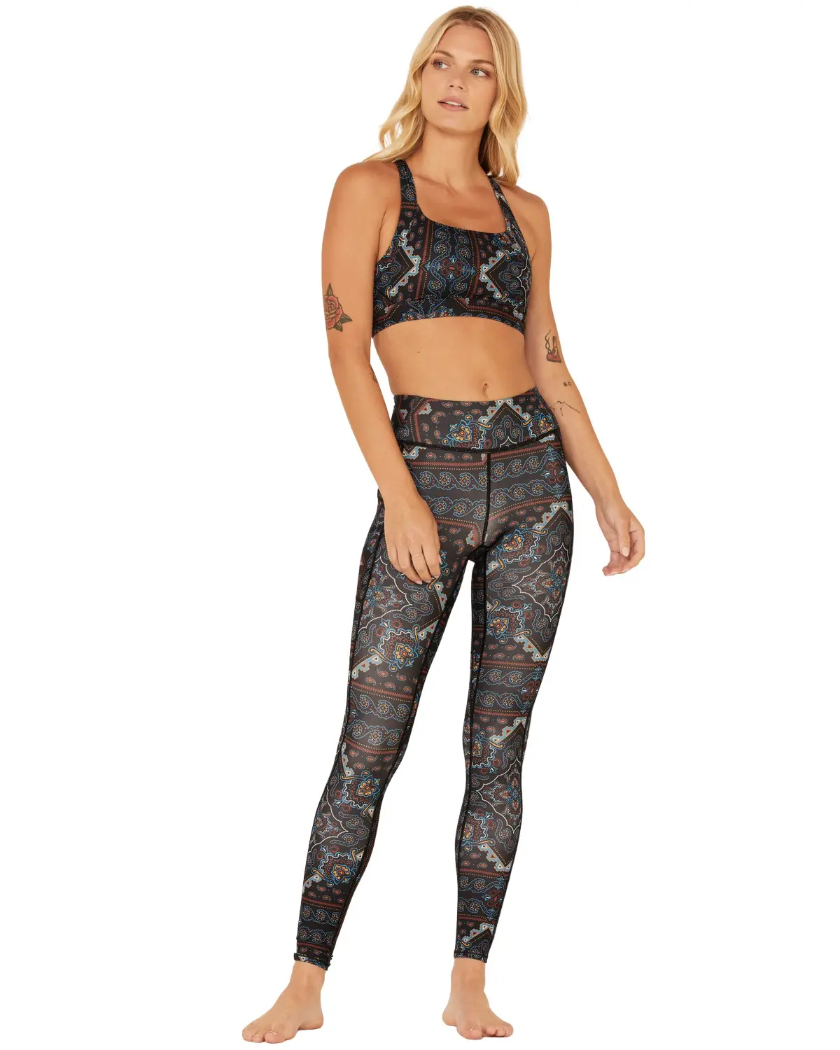 Shyanne Women's Women'S Medallion Print Riding Leggings - Slfa21p8-Nvy